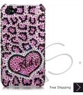 Love Leopard Personalized Bling Swarovski Crystal iPhone 16 Case iPhone 16 Pro and iPhone 16 Pro MAX Case
