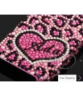 Love Leopard Personalized Bling Swarovski Crystal Phone Cases