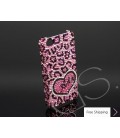 Love Leopard Personalized Bling Swarovski Crystal Phone Cases