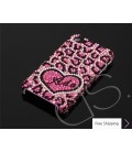 Love Leopard Personalized Bling Swarovski Crystal Phone Cases