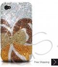 Butterfly Bling Swarovski Crystal iPhone 16 Case iPhone 16 Pro and iPhone 16 Pro MAX Case - Gold