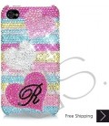 Fall in love Personalized Bling Swarovski Crystal Phone Cases - Stripe