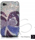 Butterfly Bling Swarovski Crystal iPhone 14 Case iPhone 14 Pro and iPhone 14 Pro MAX Case - Purple