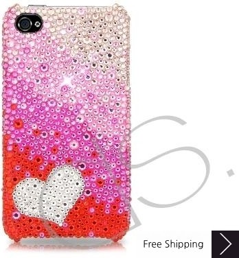 Gradation Heart Bling Swarovski Crystal Phone Cases