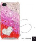 Gradation Heart Bling Swarovski Crystal iPhone 15 Case iPhone 15 Pro and iPhone 15 Pro MAX Case