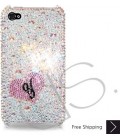 Fall in love Personalized Bling Swarovski Crystal iPhone 14 Case iPhone 14 Pro and iPhone 14 Pro MAX Case - Silver