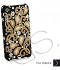 Gold Floral Bling Swarovski Crystal Phone Cases