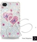 Fall In Love Personalized Bling Swarovski Crystal Phone Cases - Pair