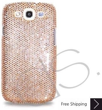 Classic Bling Swarovski Crystal Samsung Galaxy S3 i9300 Cases - Gold