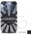 Initials Series Personalized Bling Swarovski Crystal iPhone 15 Case iPhone 15 Pro and iPhone 15 Pro MAX Case - Sharon