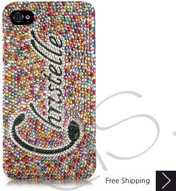 Rainbow Personalized Bling Swarovski Crystal Phone Cases