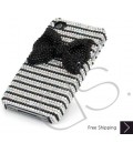 Stripe Bow 3D Bling Swarovski Crystal Phone Cases