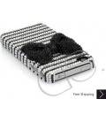 Stripe Bow 3D Bling Swarovski Crystal Phone Cases