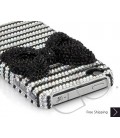 Stripe Bow 3D Bling Swarovski Crystal Phone Cases