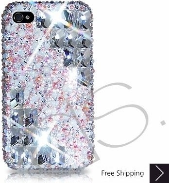 Symmetric Swarovski Crystal Phone Case - Platinum