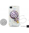 Lollipop Bling Swarovski Crystal iPhone 16 Case iPhone 16 Pro and iPhone 16 Pro MAX Case - Purple