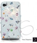 Disperse Bling Swarovski Crystal iPhone 14 Case iPhone 14 Pro and iPhone 14 Pro MAX Case - White