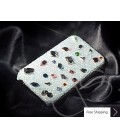 分散のキラキラのスワロフ スキー クリスタル電話ケース - ホワイト