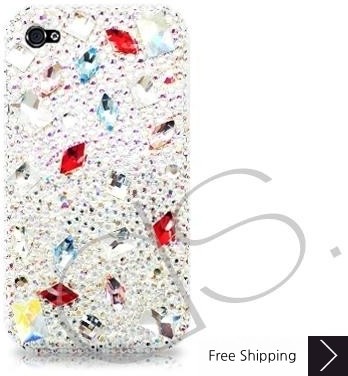 Diamond Scattered Bling Swarovski Crystal Phone Cases - White