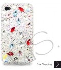 Diamond Scattered Bling Swarovski Crystal iPhone 14 Case iPhone 14 Pro and iPhone 14 Pro MAX Case - White