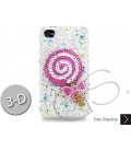 Lollipop Bling Swarovski Crystal iPhone 14 Case iPhone 14 Pro and iPhone 14 Pro MAX Case - Pink