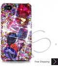 Colorato 3D Bling Swarovski Crystal iPhone 14 Case iPhone 14 Pro and iPhone 14 Pro MAX Case - Blue
