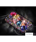 Colorato 3D Bling Swarovski Crystal Phone Case - Blue