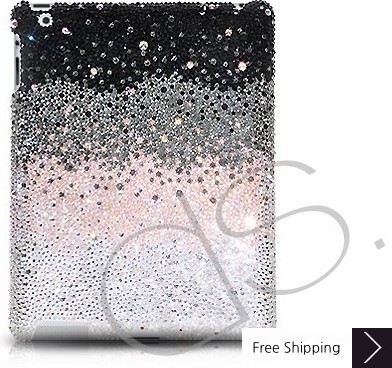 Gradation Swarovski Crystal iPad 2 New iPad Case - Black