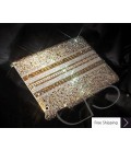 パラレル結晶スワロフ スキー iPad 2 新しい iPad ケース - ゴールド