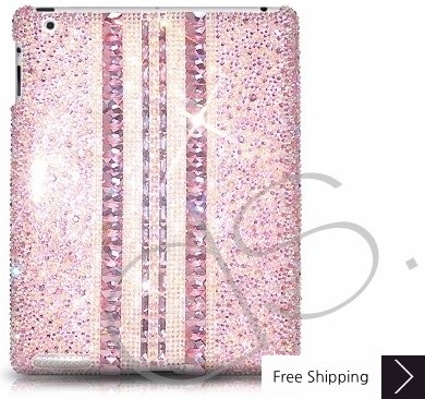 パラレル結晶スワロフ スキー iPad 2 新しい iPad ケース - ピンク