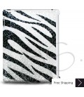 Zebra Crystal New iPad Case - Silver