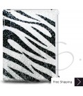 Zebra Crystal New iPad Case - Silver