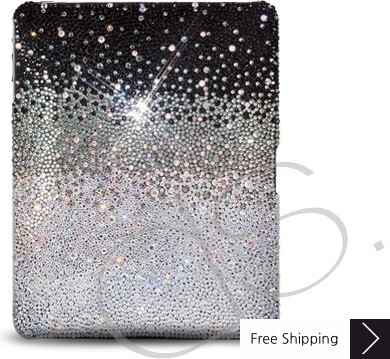 Gradation Swarovski Crystal iPad 2 New iPad Case - Black