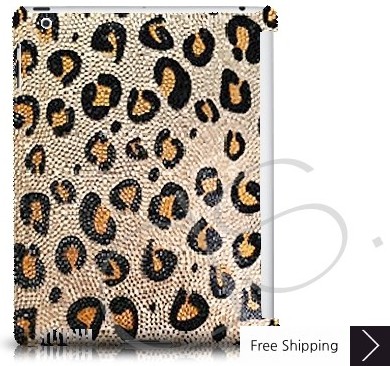 Leopardo Swarovski Crystal iPad 2 New iPad Case