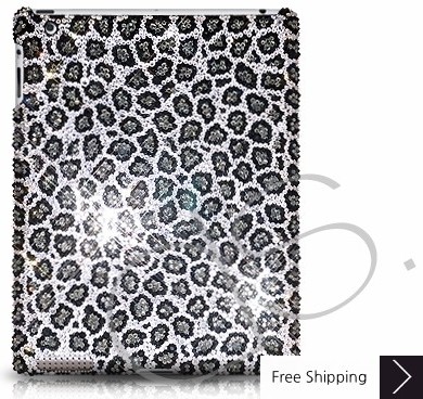 Leopard Swarovski Crystal iPad 2 New iPad Case - Black