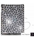 Leopard Crystal New iPad Case - Black