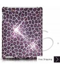 Leopard Swarovski Crystal iPad 2 New iPad Case - Purple