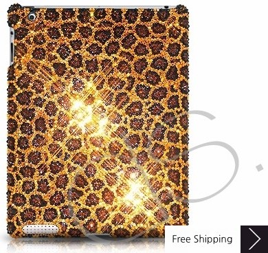 ヒョウ クリスタル新しい iPad ケース - ゴールド
