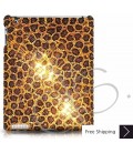 Leopard Crystal New iPad Case - Gold