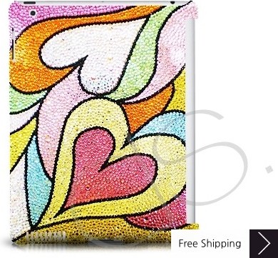 Color Hearts Crystal New iPad Case