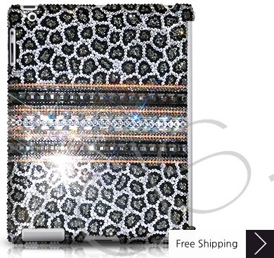 Stripe Print Swarovski Crystal iPad 2 New iPad Case