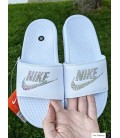 White Bling Nike Slides Blinged Sandals
