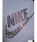 Bling Swarovski Nike Slide Sandals - white