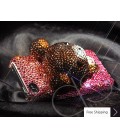 Bear 3D Crystallized Swarovski iPhone 4 Case - Brown