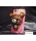 Bear 3D Crystallized Swarovski iPhone 4 Case - Brown