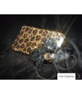 Black Ribbon 3D Crystallized Swarovski iPhone 4 Case - Leopardo