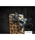 黒リボン 3 D 結晶スワロフ スキー iPhone 4 ケース - レオナルド