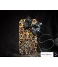 Black Ribbon 3D Crystallized Swarovski iPhone 4 Case - Leopardo