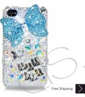 Cubical Ribbon Crystallized Swarovski iPhone 4 Case - Blue