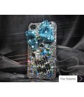 Cubical Ribbon Crystallized Swarovski iPhone 4 Case - Blue